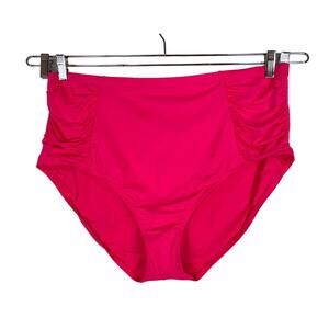 La Blanca bikini bottoms dark pink Island Goddess high waist